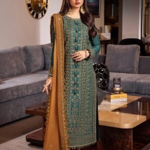 BRAND:ASIM JOFA embroiderd lawn 90/70 luxury unstitched 3pc✓